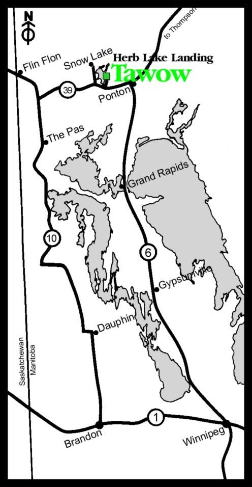 Map to Tawow Outfitters